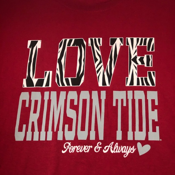 Men’s Anvil Alabama Roll Tide Graphic Short Sleeve T-Shirt Size Large Red - Picture 2 of 4